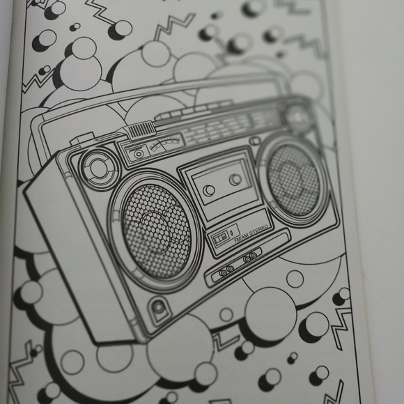 Coloring The 80'sRelax and Rewind Coloring Book - Picture 4 of 4